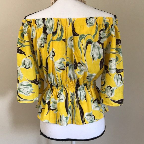 [SOLD]Hong Fa Fu Shi Floral Off-Shoulder Top - Picture 7 of 8